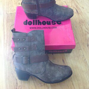 Women's Dollhouse Sz 8M  Frosted Brown Western Boots New